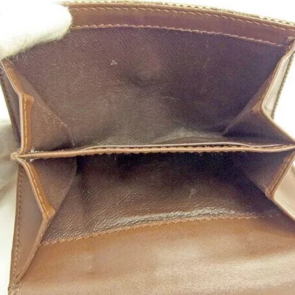 GUCCI W Hook Wallet GG Canvas ?~ Beige Canvas ?~ Leather Authentic Used - Picture 5 of 6